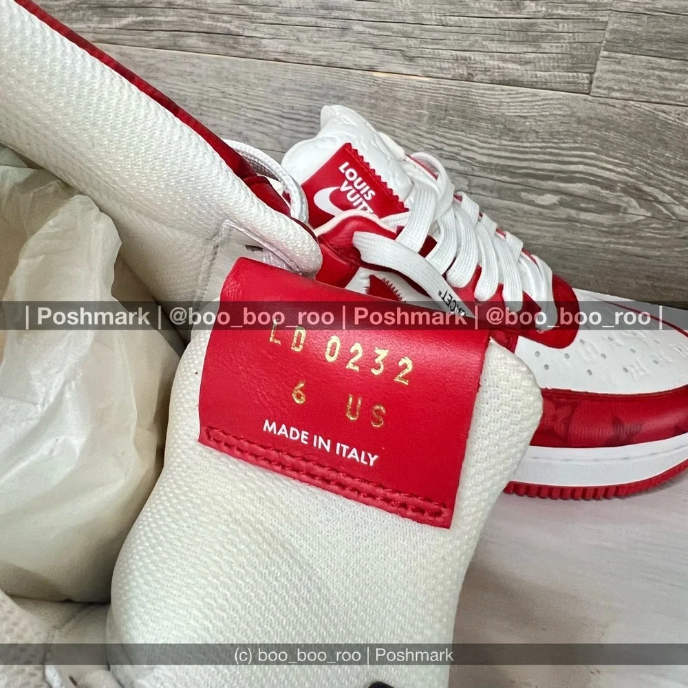 NWT 🆕 Louis Vuitton Nike Air Force 1 Low Sneakers, by Virgil Abloh, Sp/Su2022 - Picture 6 of 15